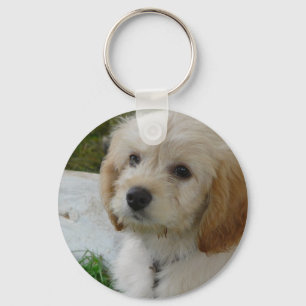 Porte-clés Amour de chiot - photo mignonne de chien de