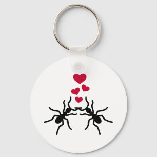 Porte-clés Amour de coeurs de fourmis