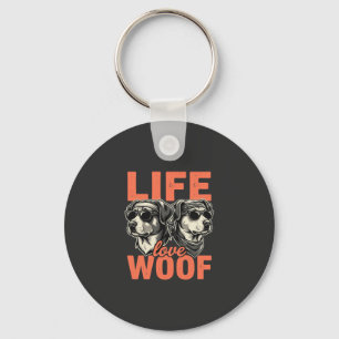 Porte-clés Amour de la vie Woof amateur de chiens