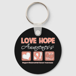 Porte-clés Amour Espérance Sensibilisation Cancer de l'endomé