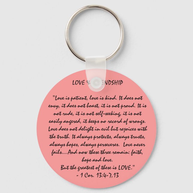 Porte-clés Amour et amitié (Recto)