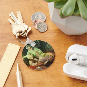 Porte-clés Amour et romance vintage ; Grands-parents romantiq