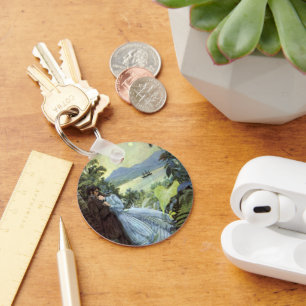 Porte-clés Amour et romance vintage, vue tropicale romantique