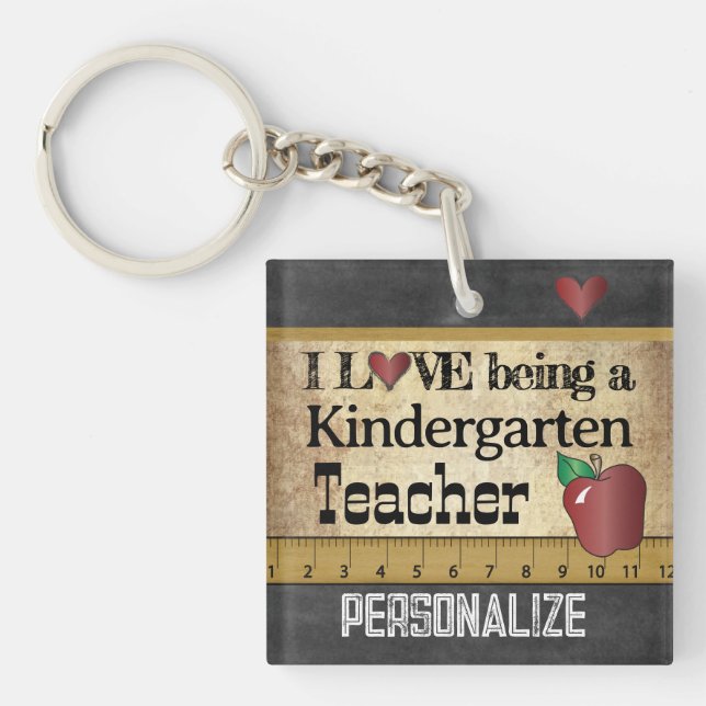 Porte-clés Amour Etre un enseignant de maternelle (Devant)
