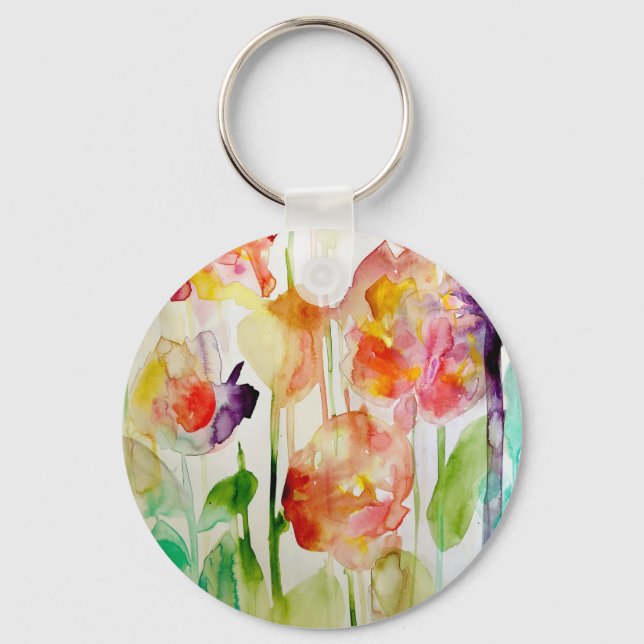 Porte-clés amour floral (Recto)