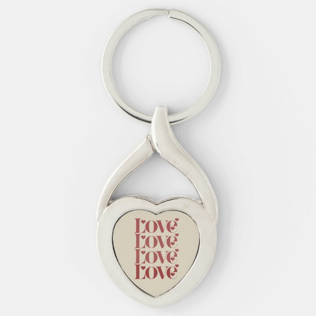 Porte-clés Amour Heureuse Sainte-Valentin Valentine Couple (Devant)