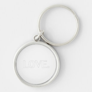 Porte-clés Amour - Noir blanc minimaliste porte - clé