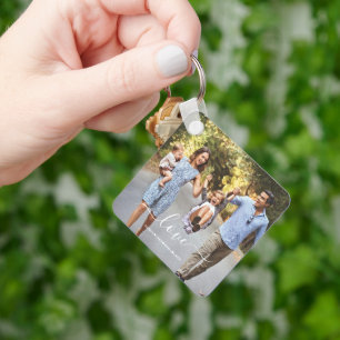 Porte-clés Amour   personnalisation 2 photo et noms de texte 