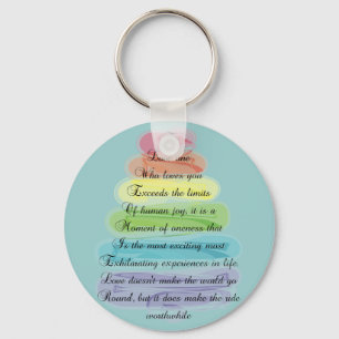 Porte-clés "Amour" Poème Cadeaux Artsy Tree Design