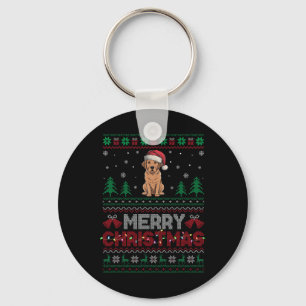 Porte-clés Amoureux de les chiens du Labrador Santa Hat Arbre