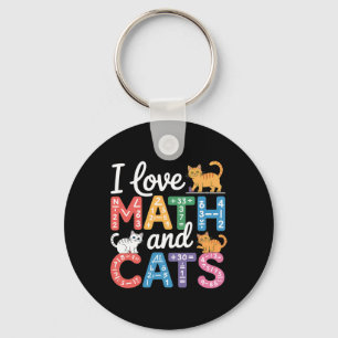Porte-clés Amoureux des chats mathématiques Prof de maths drô