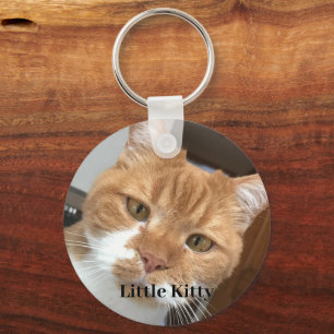 Porte-clés Amoureux des chats photo personnalisé pour animal