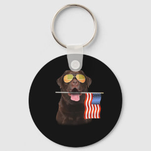 Porte-clés Amoureux des chiens Chocolat Labrador USA Americ