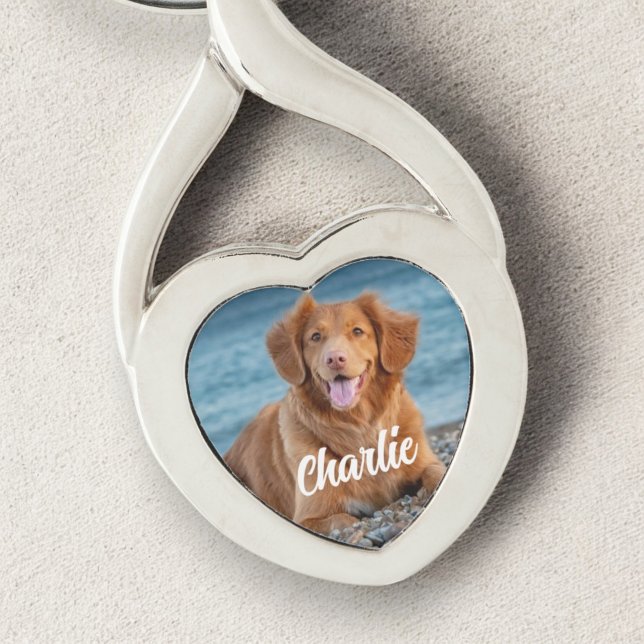 Porte-clés Amoureux des chiens de Keepsaké personnalisé photo (Créateur téléchargé)