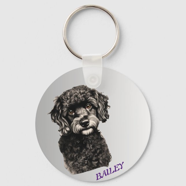Porte-clés Amoureux des chiens photo personnalisé pour animal (Recto)
