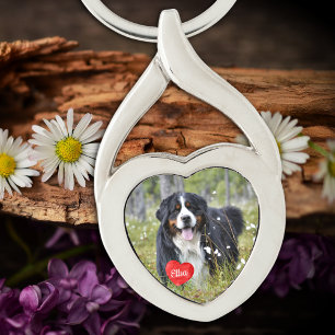 Porte-clés Amoureux des chiens photo pour animal de compagnie