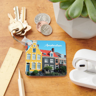 Porte-clés Amsterdam Holland Houses Travel souvenir