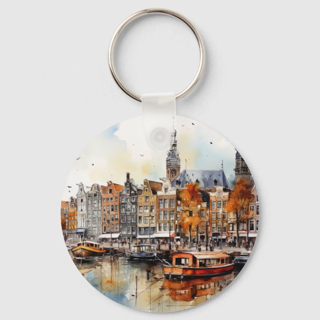 Porte-clés Amsterdam, Impression étirée (Recto)