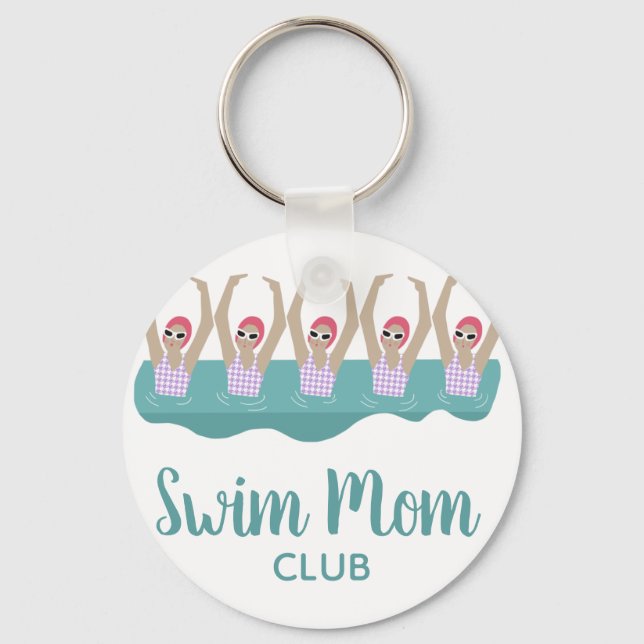 Porte-clés Amusant Artistique Synchro nager nager nager maman (Recto)