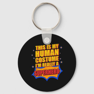 Porte-clés Amusant C'Est Mon Costume Humain Superhero Don Pou