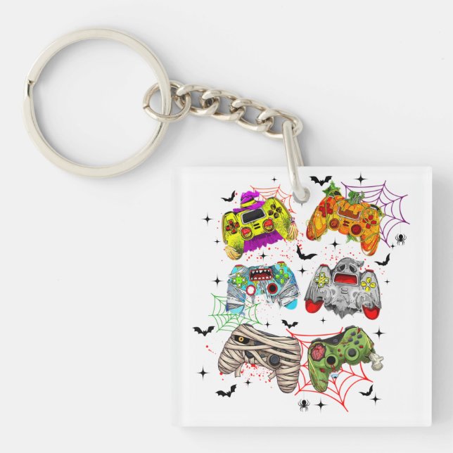 Porte-clés Amusant Gamer Halloween Porte - clé acrylique (Devant)