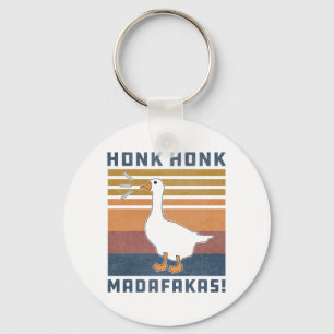 Porte-clés Amusant Miel de chèvre Madafakas Canard Vintage ré