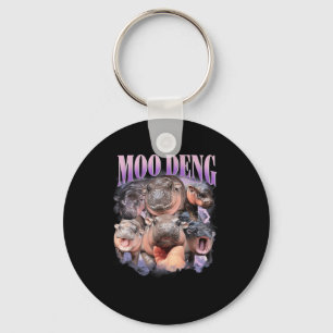 Porte-clés Amusant Moo-deng Baby Pygmy Hippo Cute Zoo Pour Fa