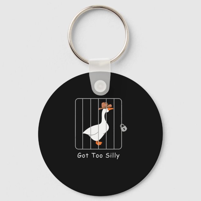 Porte-clés Amusant Silly Goose Lover Mugshot Mème - Ai Trop S (Recto)