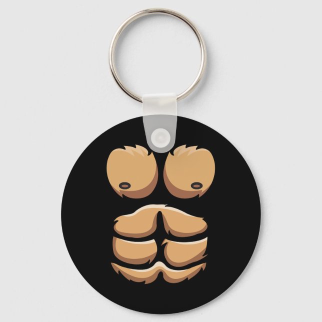 Porte-clés Amusant Singe Gorille Costume poitrine Halloween (Recto)
