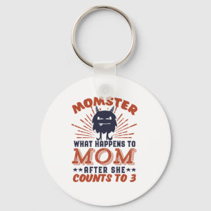 Porte-clés Amusante Maman Momster Humour de maternité pour mè