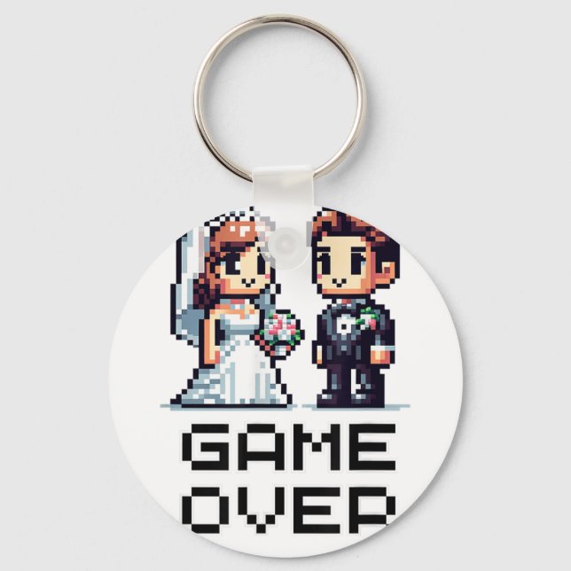 Porte-clés Amusante mariée Mariage de la fête de baccalauréat (Recto)