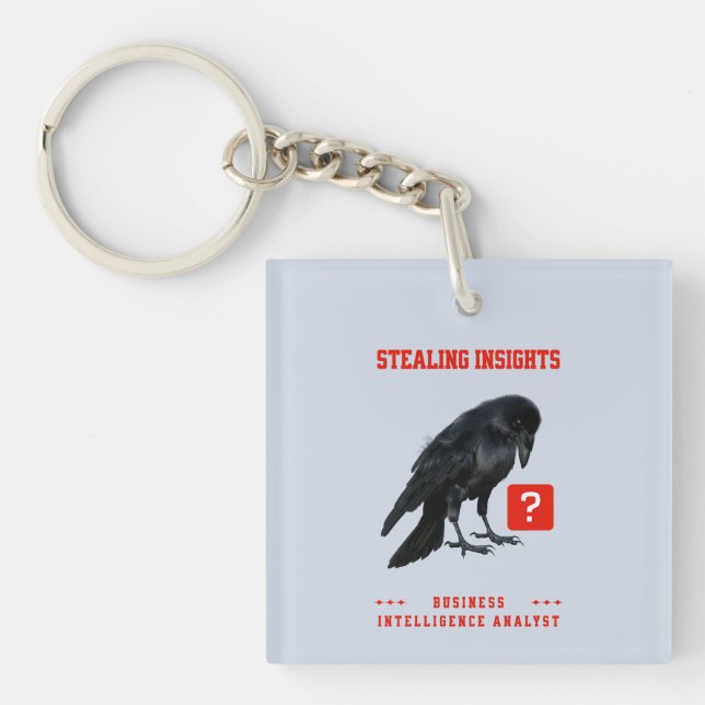 Porte-clés Analyste en intelligence d'affaires Crow (Devant)
