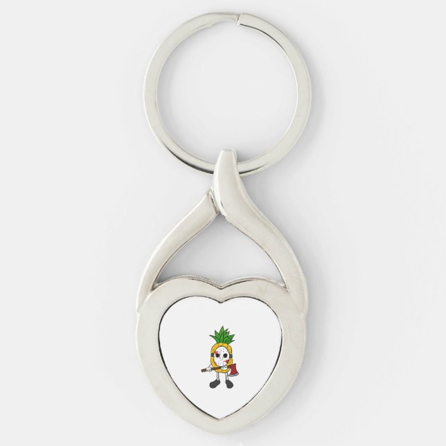 Porte-clés Ananas d'Halloween (Devant)