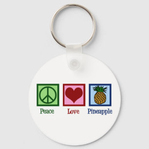 Porte-clés Ananas Peace Love