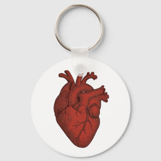 Porte-clés Anatomical Heart Art Keychain – Vintage Red Illust