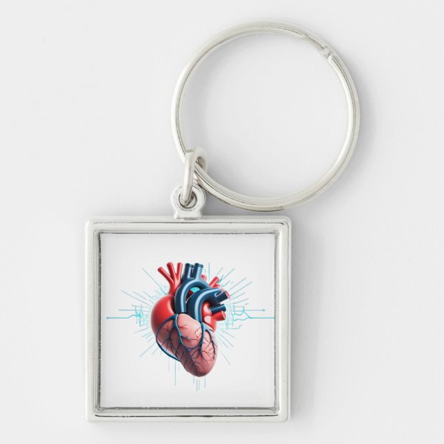 Porte-clés Anatomical Heart – Artistic Medical Illustration  (Devant)