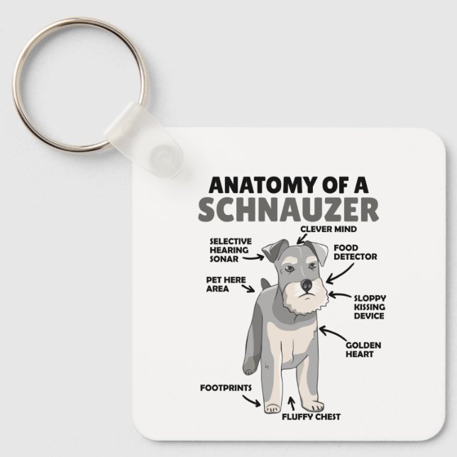 Porte-clés Anatomie D'Un Chien Migneux Schnauzer Chien Chien  (Recto)