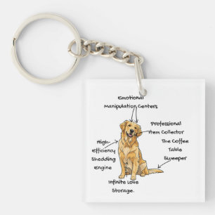 Porte-clés Anatomie d'un Golden Retriever - Maman/Papa de chi