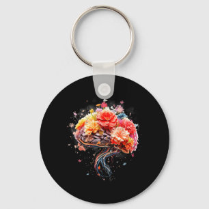 Porte-clés Anatomie Humaine Vintage Cerveau Coloré Science du