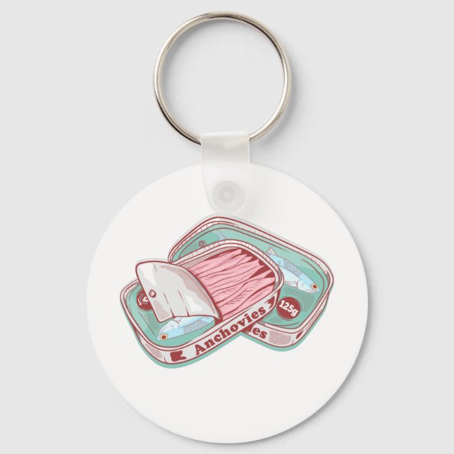 Porte-clés Anchois dans une boîte de conserve (Recto)