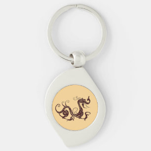 Porte-clés Ancien dragon mystique brun