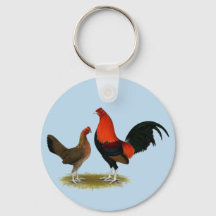 Porte-clés Ancien jeu anglais Bantams : BB Red Pair