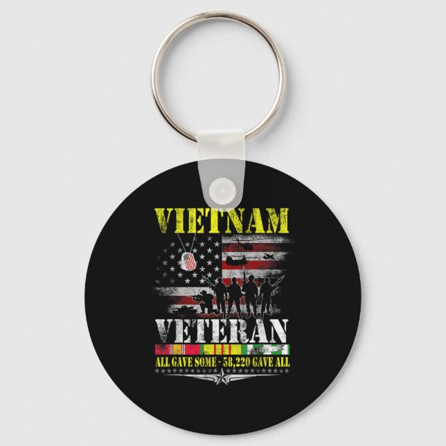 Porte-clés Anciens combattants du Vietnam Vintage Drapeau (Recto)