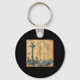 Porte-clés Ancre de voilier pirate nautique vintage ancien Oc