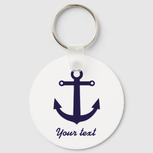 Porte-clés Ancre nautique Porte - clé de plage bleu marine