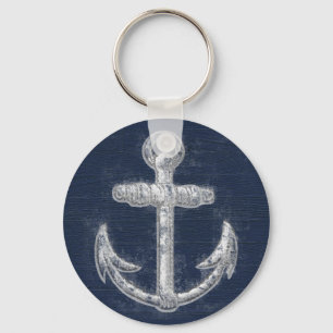 Porte-clés Ancre nautique vintage