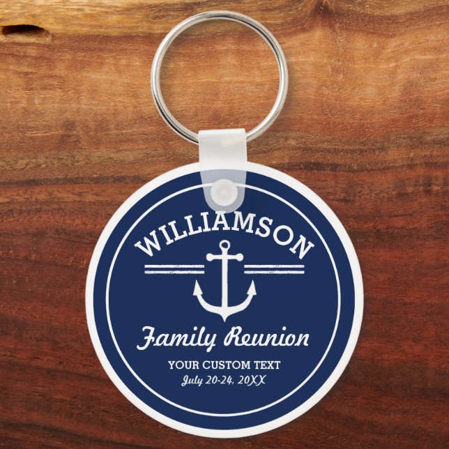 Porte-clés Ancres nautiques Famille Réunion Voyage Cruise Bea (Recto)