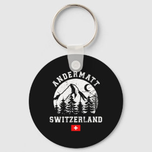 Porte-clés Andermatt Suisse Station de ski Alpes Ski Alpin