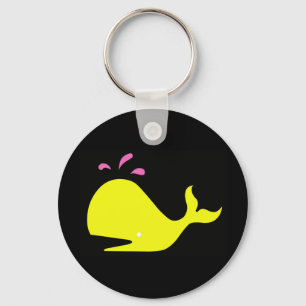 Porte-clés Andy Whale Célibataires_jaune, rose sur noir