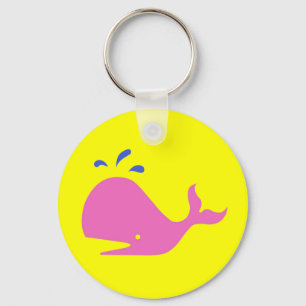 Porte-clés Andy Whale Célibataires_rose,bleu sur jaune